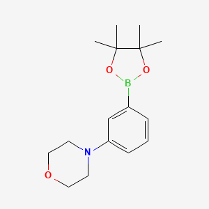Chemical structure of 4-[3-(4,4,5,5-Tetramethyl-1,3,2-dioxaborolan-2-yl)phenyl]morpholine