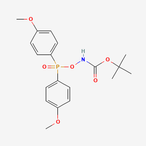 Chemical structure of tert-Butyl [Bis(4-methoxyphenyl)phosphinyloxy]carbamate