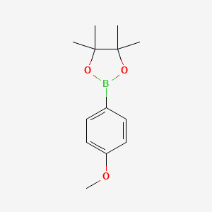 Chemical structure of 4-(4,4,5,5-Tetramethyl-1,3,2-dioxaborolan-2-yl)anisole