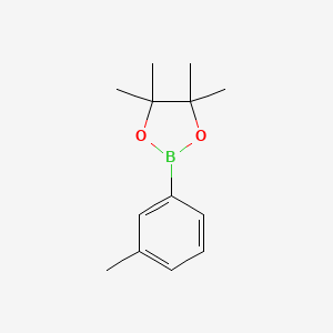 Chemical structure of 4,4,5,5-Tetramethyl-2-(m-tolyl)-1,3,2-dioxaborolane