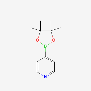 Chemical structure of 4-(4,4,5,5-Tetramethyl-1,3,2-dioxaborolan-2-yl)pyridine