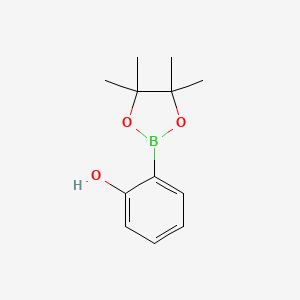 Chemical structure of 2-(4,4,5,5-Tetramethyl-1,3,2-dioxaborolan-2-yl)phenol