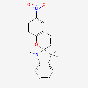 Chemical structure of 1,3,3-Trimethylindolino-6'-nitrobenzopyrylospiran [Photochromic Compound]