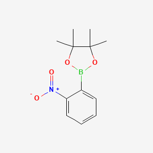 Chemical structure of 4,4,5,5-Tetramethyl-2-(2-nitrophenyl)-1,3,2-dioxaborolane