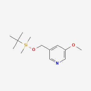 Chemical structure of 3-((tert-Butyldimethylsilyloxy)methyl)-5-methoxypyridine