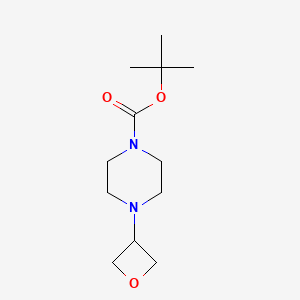 Chemical structure of tert-Butyl 4-(oxetan-3-yl)piperazine-1-carboxylate