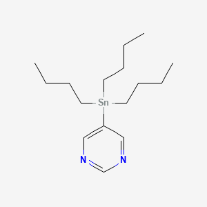 Chemical structure of 5-(Tributylstannyl)pyrimidine