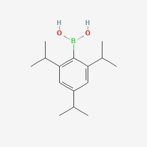 Chemical structure of 2,4,6-Triisopropylbenzeneboronic Acid (contains varying amounts of Anhydride)
