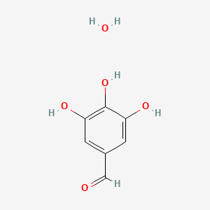 Chemical structure of 3,4,5-Trihydroxybenzaldehyde monohydrate