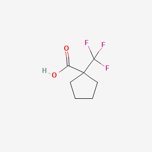 Chemical structure of 1-(Trifluoromethyl)cyclopentane-1-carboxylic acid