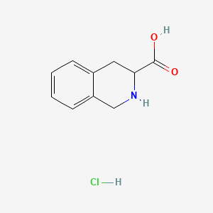 Chemical structure of 1,2,3,4-Tetrahydro-3-isoquinolinecarboxylic acid hydrochloride
