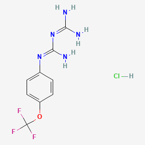 Chemical structure of 1-[4-(Trifluoromethoxy)phenyl]biguanide hydrochloride