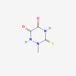 Chemical structure of Tetrahydro-2-methyl-3-thioxo-1,2,4-triazine-5,6-dione