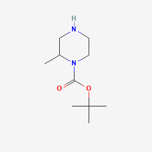 Chemical structure of tert-butyl 2-methylpiperazine-1-carboxylate