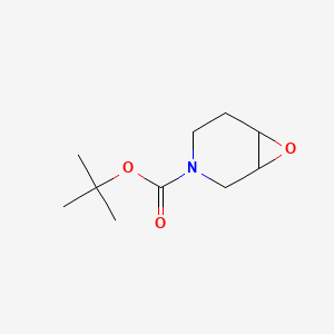 Chemical structure of tert-butyl 7-oxa-3-azabicyclo[4.1.0]heptane-3-carboxylate
