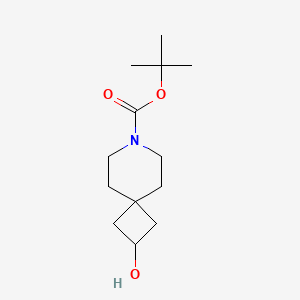 Chemical structure of tert-butyl 2-hydroxy-7-azaspiro[3.5]nonane-7-carboxylate