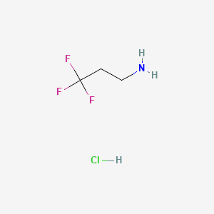 Chemical structure of 3,3,3-Trifluoropropylazanium;chloride