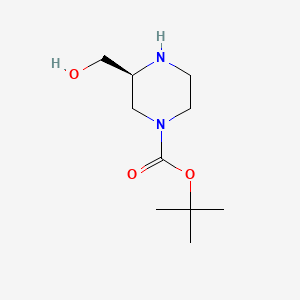 Chemical structure of (S)-1-Boc-3-hydroxymethylpiperazine