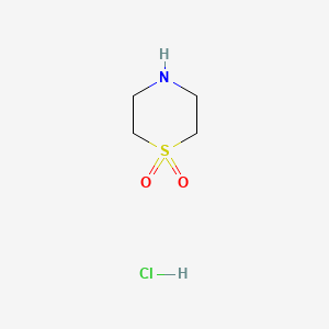 Chemical structure of thiomorpholine 1,1-dioxide hydrochloride