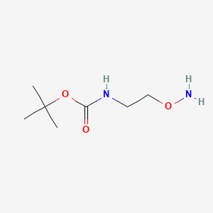 Chemical structure of tert-butyl N-[2-(aminooxy)ethyl]carbamate