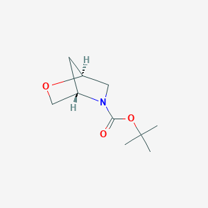 Chemical structure of tert-butyl (1S,4S)-2-oxa-5-azabicyclo[2.2.1]heptane-5-carboxylate