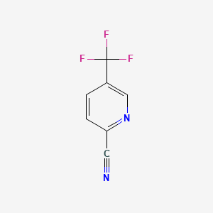 Chemical structure of 5-(trifluoromethyl)pyridine-2-carbonitrile