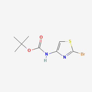 Chemical structure of tert-Butyl (2-bromothiazol-4-yl)carbamate