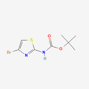 Chemical structure of tert-Butyl 4-bromothiazol-2-ylcarbamate