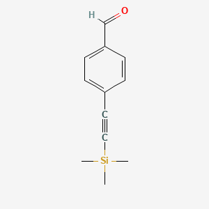 Chemical structure of 4-(Trimethylsilylethynyl)benzaldehyde