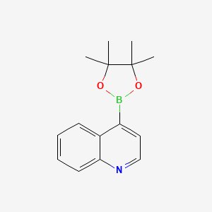 Chemical structure of Quinoline-4-boronic acid pinacol ester