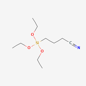 Chemical structure of 3-Cyanopropyltriethoxysilane
