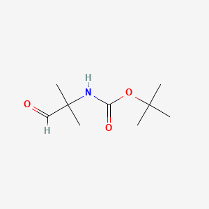 Chemical structure of 2-Methyl-2-Propanyl (2-Methyl-1-Oxo-2-Propanyl)Carbamate