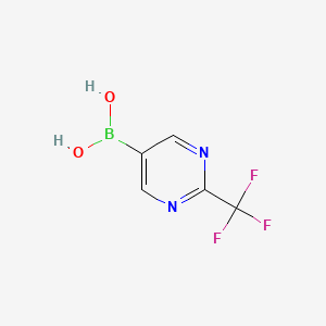 Chemical structure of (2-(Trifluoromethyl)pyrimidin-5-yl)boronic acid