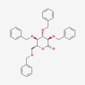 Chemical structure of 2,3,4,6-Tetra-O-benzyl-D-glucono-1,5-lactone