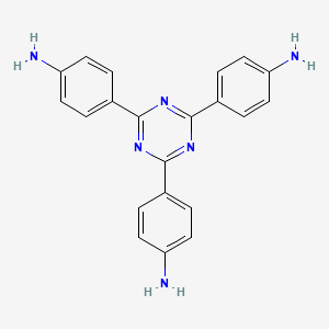 Chemical structure of 2,4,6-Tris(4-aminophenyl)-1,3,5-triazine