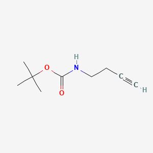 Chemical structure of tert-Butyl but-3-yn-1-ylcarbamate