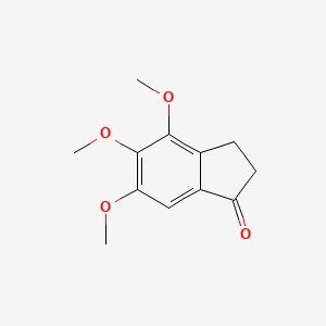 Chemical structure of 4,5,6-Trimethoxy-2,3-dihydro-1H-inden-1-one