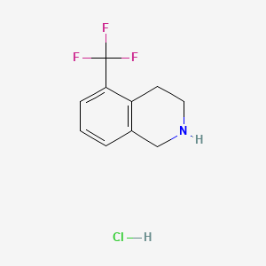 Chemical structure of 5-(Trifluoromethyl)-1,2,3,4-tetrahydroisoquinoline hydrochloride
