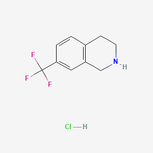 Chemical structure of 7-(Trifluoromethyl)-1,2,3,4-tetrahydroisoquinoline hydrochloride