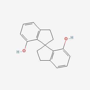Chemical structure of 2,2',3,3'-Tetrahydro-1,1'-spirobi[indene]-7,7'-diol