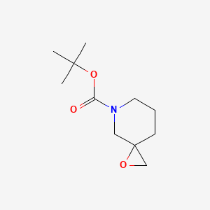 Chemical structure of tert-Butyl 1-oxa-5-azaspiro[2,5]octane-5-carboxylate
