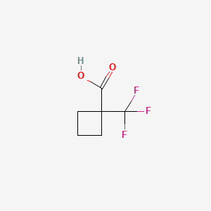 Chemical structure of 1-(Trifluoromethyl)cyclobutanecarboxylic acid