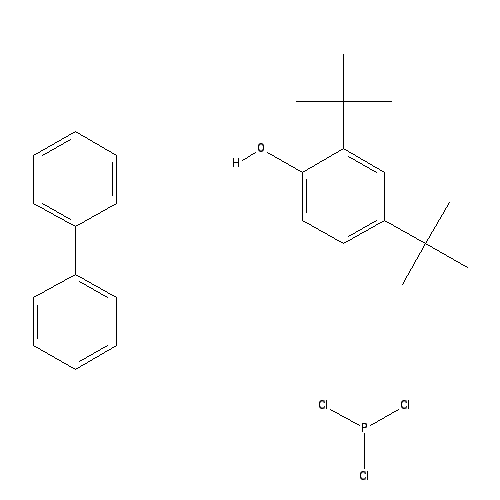 Chemical structure of Tetrakis(2,4-di-tert-butylphenyl) 4,4'-biphenyldiphosphonite