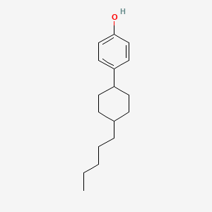 Chemical structure of 4-(trans-4-Pentylcyclohexyl)phenol