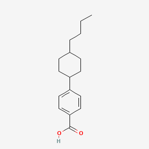 Chemical structure of 4-(trans-4-Butylcyclohexyl)benzoic acid