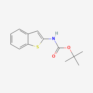 Chemical structure of tert-Butyl benzo[b]thiophen-2-ylcarbamate