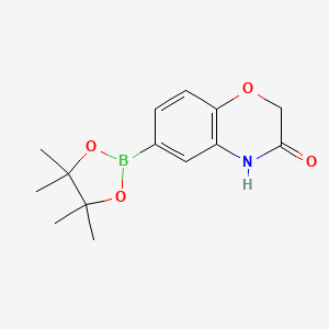 Chemical structure of 3-Oxo-3,4-dihydro-2H-1,4-benzoxazine-6-boronic acid pinacol ester