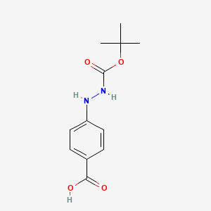 Chemical structure of 4-(2-(tert-Butoxycarbonyl)hydrazinyl)benzoic acid