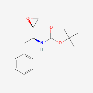 Chemical structure of (2R,3S)-3-(tert-Butoxycarbonyl)amino-1,2-epoxy-4-phenylbutane