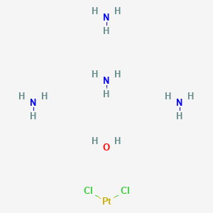 Chemical structure of Azane;platinum(2+);dichloride;hydrate
